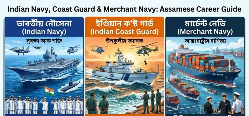 ভাৰতীয় নৌসেনা, ক’ষ্ট গাৰ্ড আৰু মাৰ্চেণ্ট নেভিৰ মাজৰ মৌলিক পাৰ্থক্য